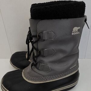 Sorel Kids Gray and Black Waterproof Boots
